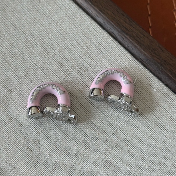 铜合金耳饰 N007/8小星球粉色耳钉小众设计款