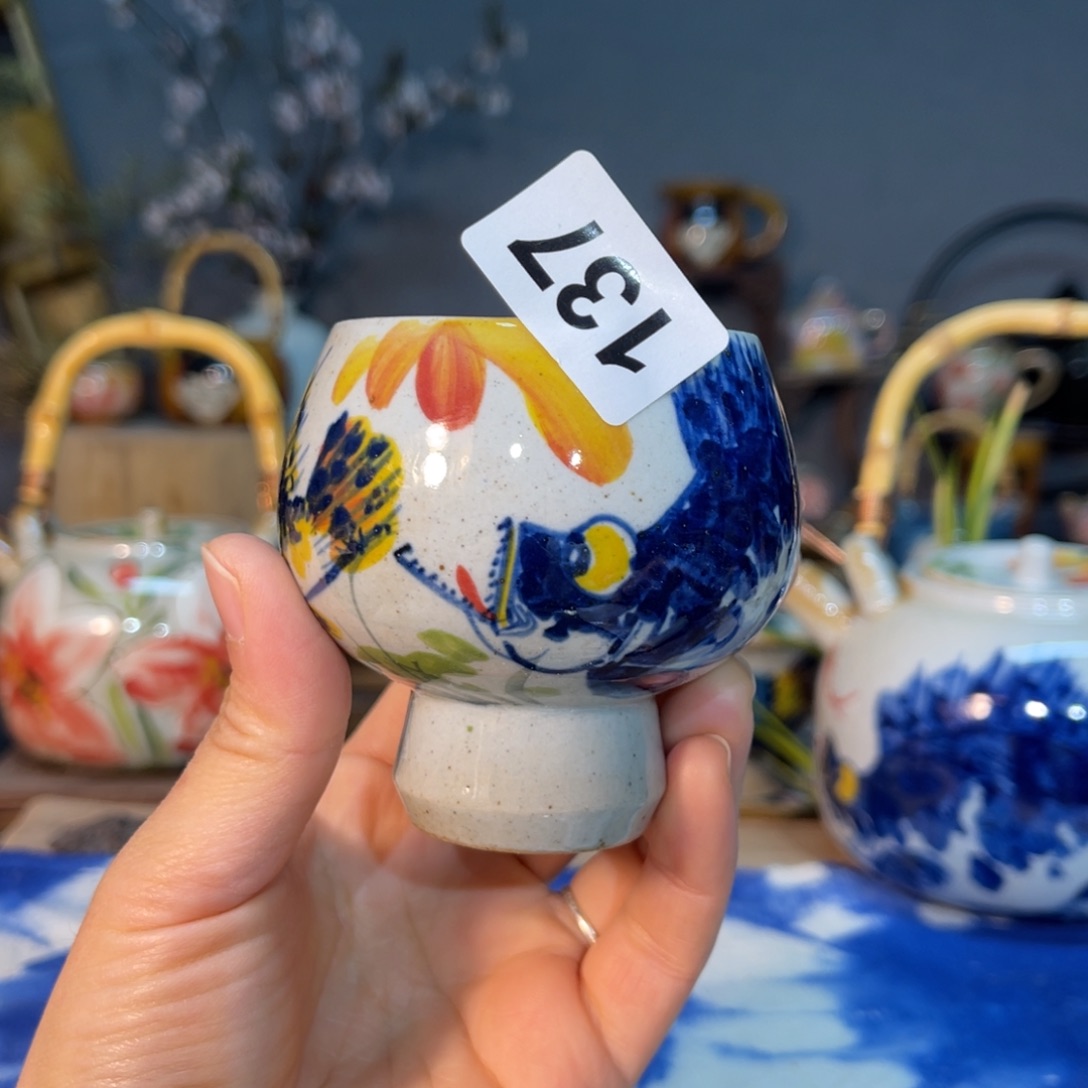 杯素浅陶瓷手工手绘