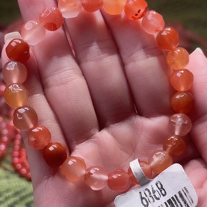 南红玛瑙合金手链8989