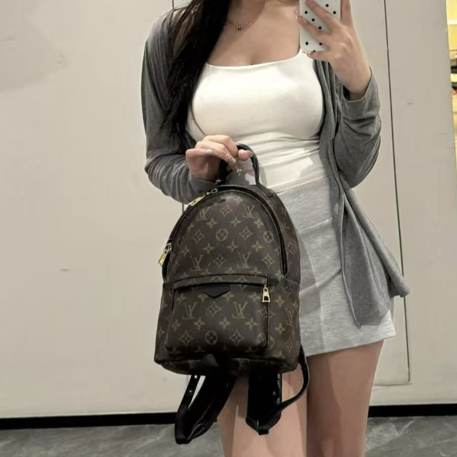 95新 LouisVuitton/路易威登 老花小号双肩包/且曼