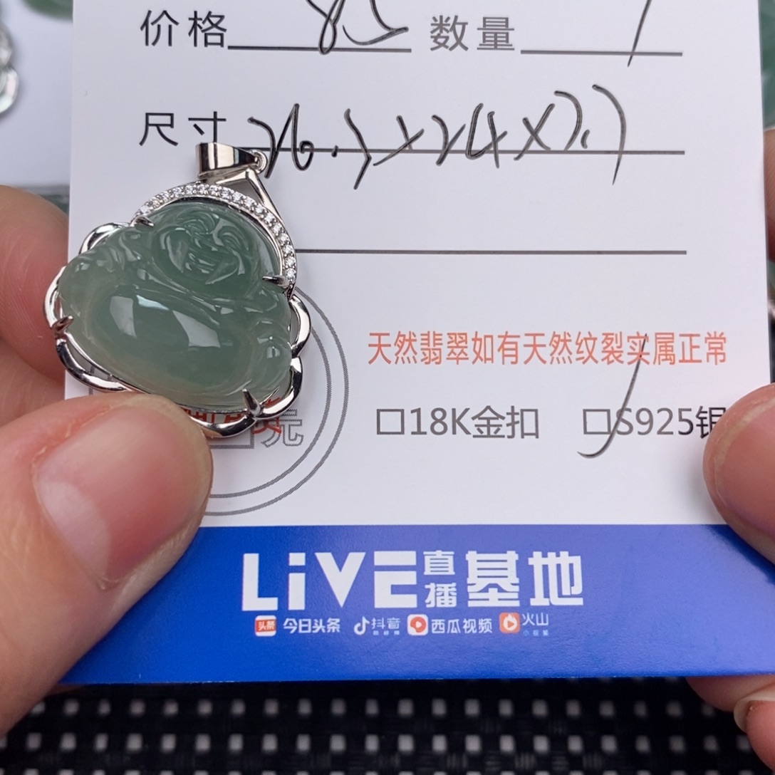 L***a翡翠银S925镶嵌颈饰