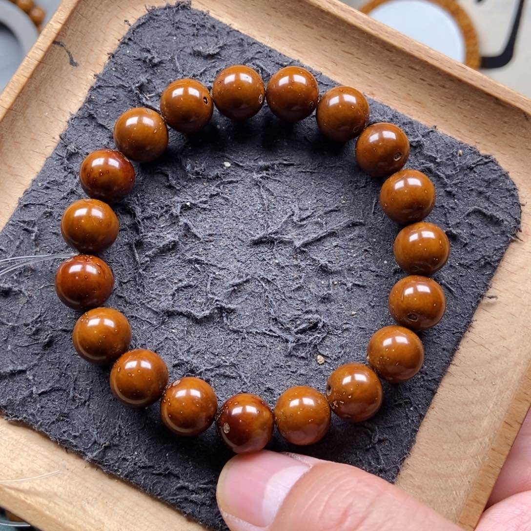 紫金鼠手串11mm精品光珠