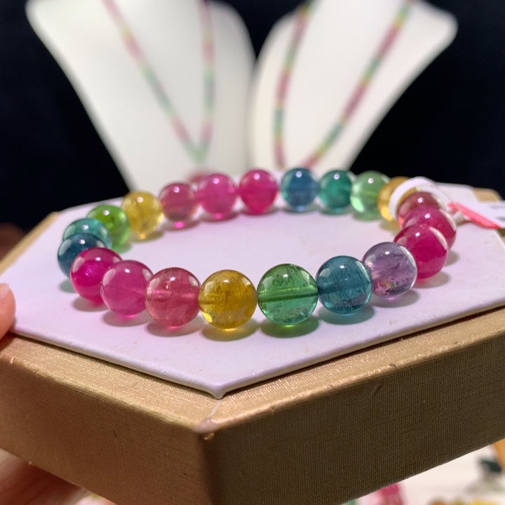 双色碧玺手链未镶嵌