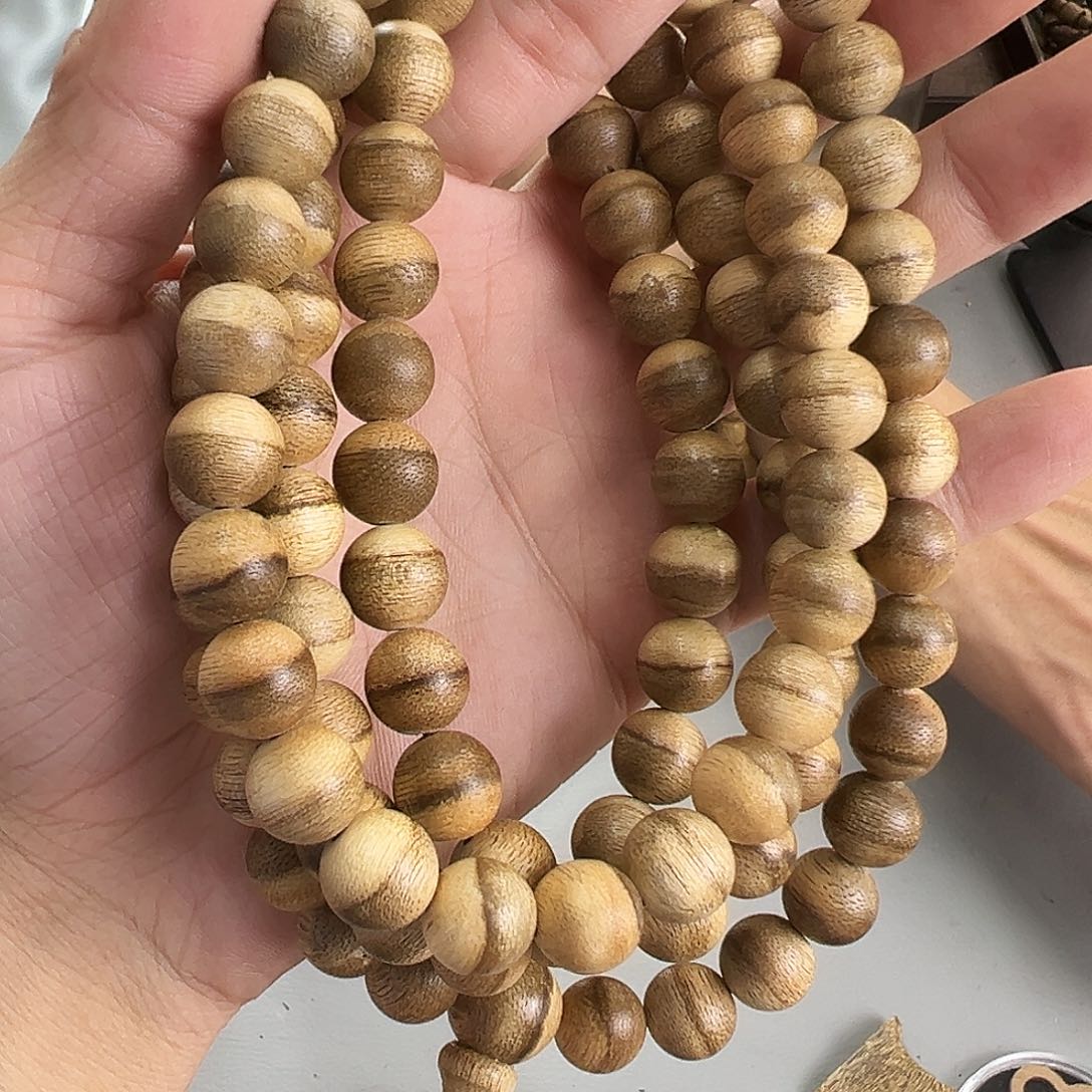 沉香沉香香囊正区正品虎斑达拉干1.0mm圆珠多圈多样性发一