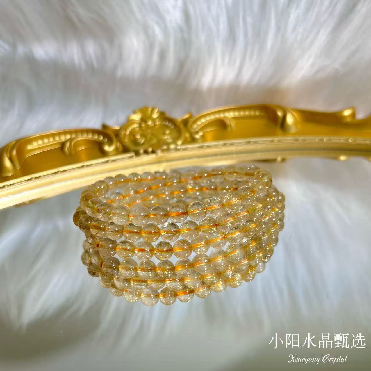 天然高品质顺发金发晶三圈手串A271-多样性发其一