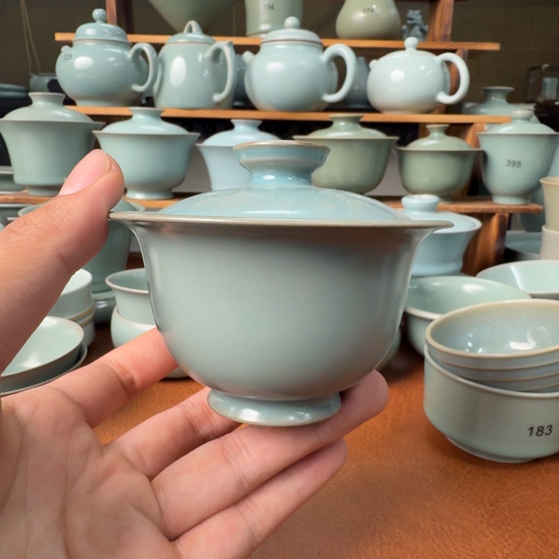 陶摆件三级仿古盖碗哈哈哈哈哈