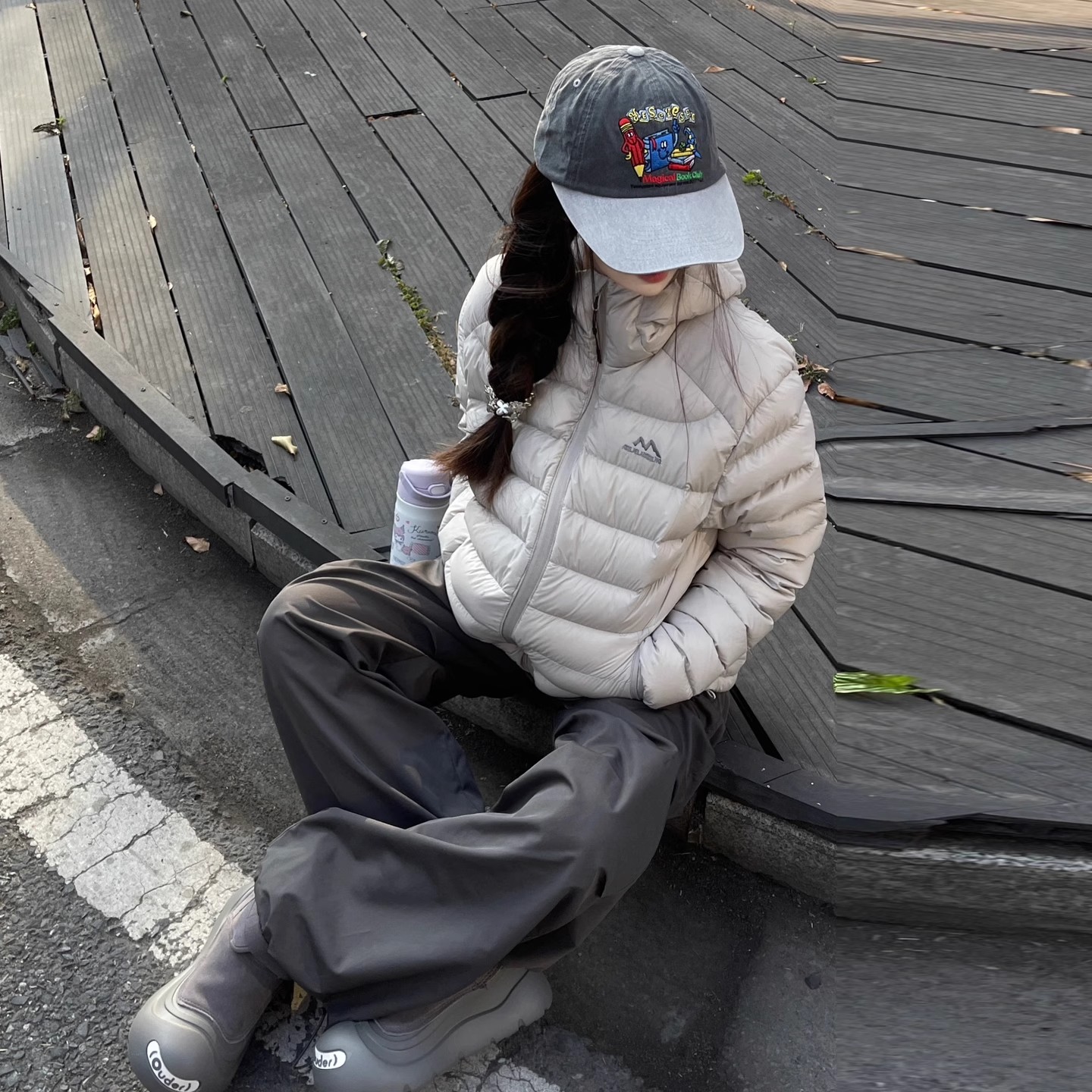  韩系轻薄秋冬棉衣连帽外套修身小个子设计感排骨服爆款夹棉棉袄