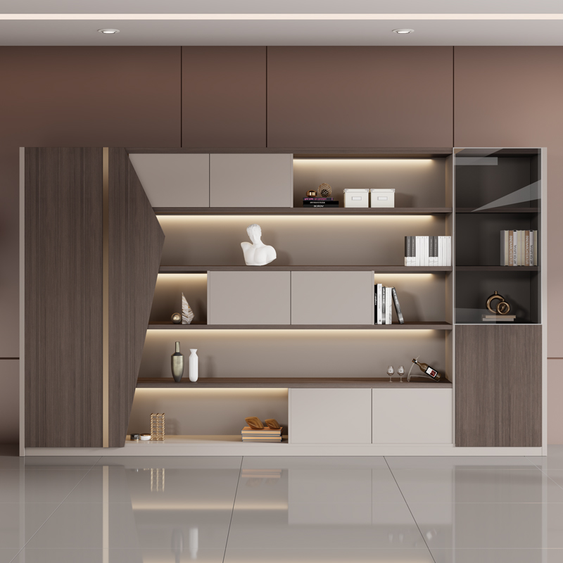 文件柜资料柜办公室收纳柜木质简约现代家具带锁办公柜子储物柜