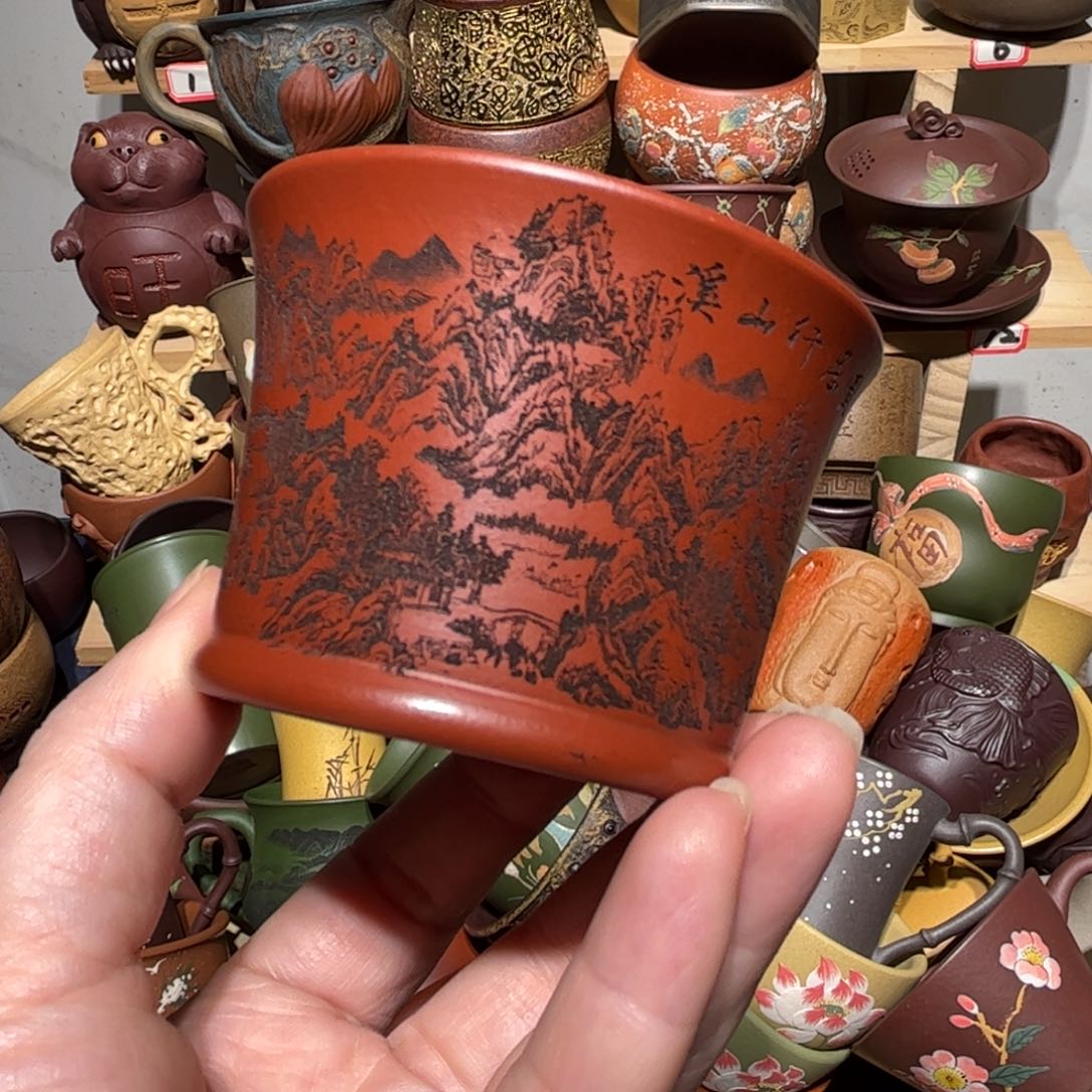 紫砂茶杯宜兴紫砂主人杯