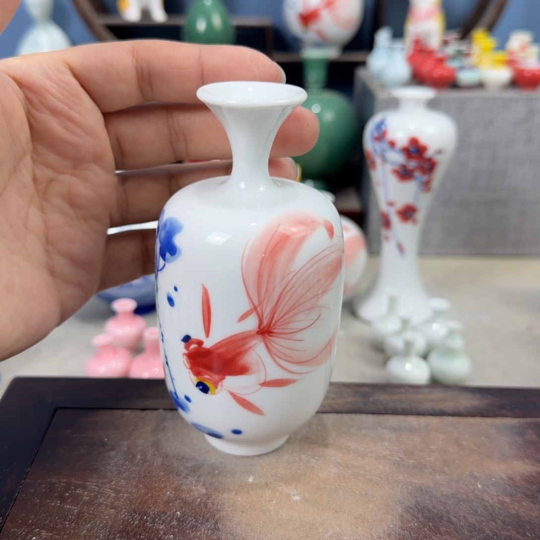 陶瓷手工小花器摆件