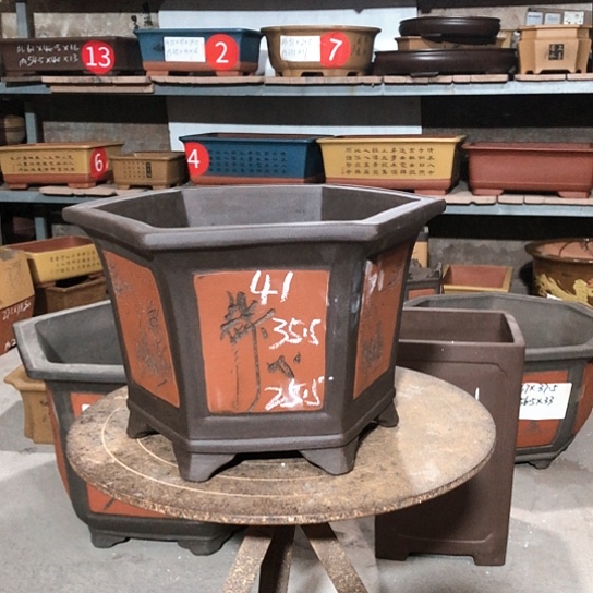 紫砂紫砂花盆包邮