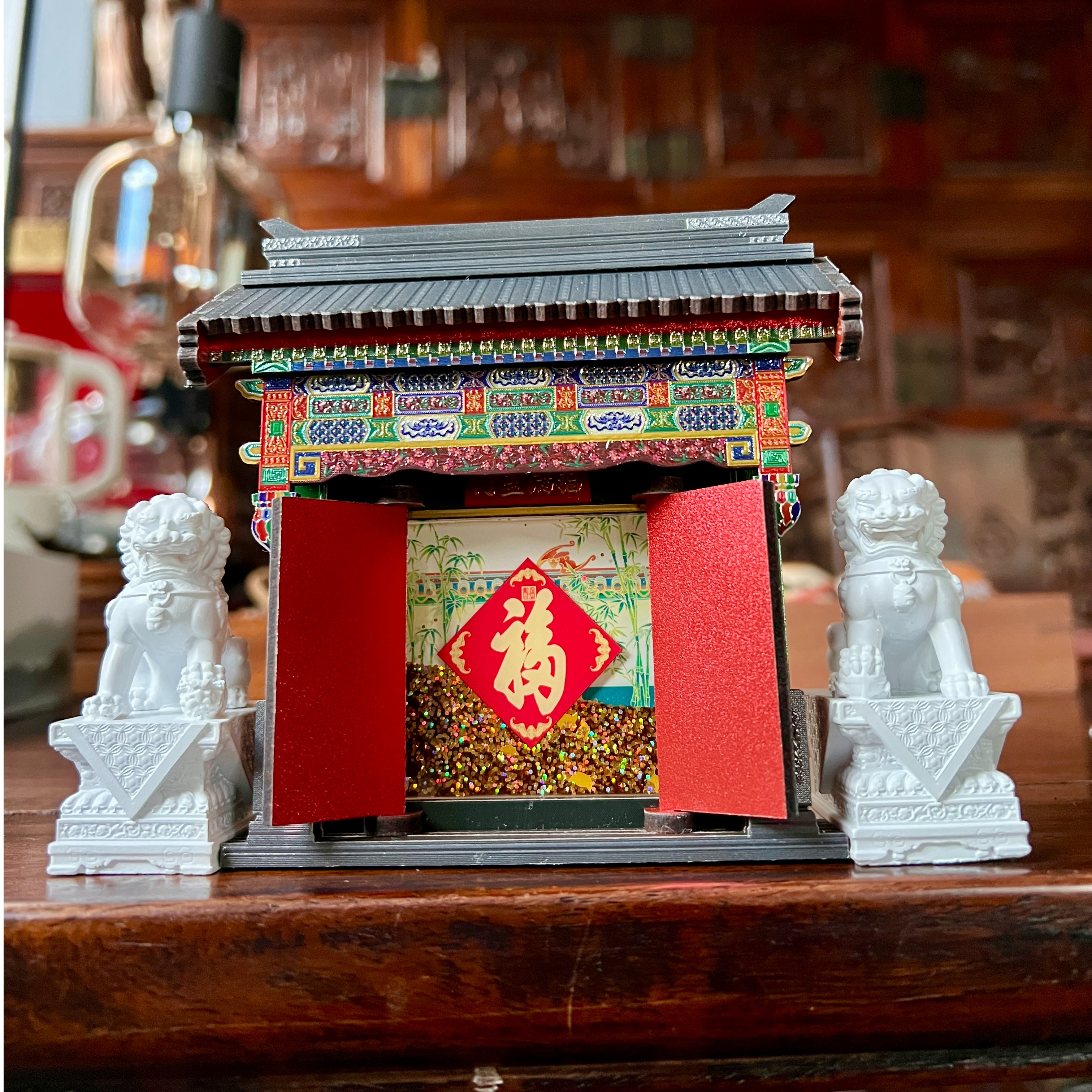 【恭王府】垂花门冰箱贴+小狮子冰箱贴套装