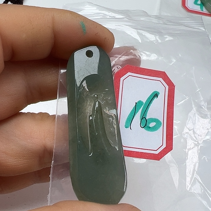 翡翠未镶嵌吊坠(不含链)喜***@