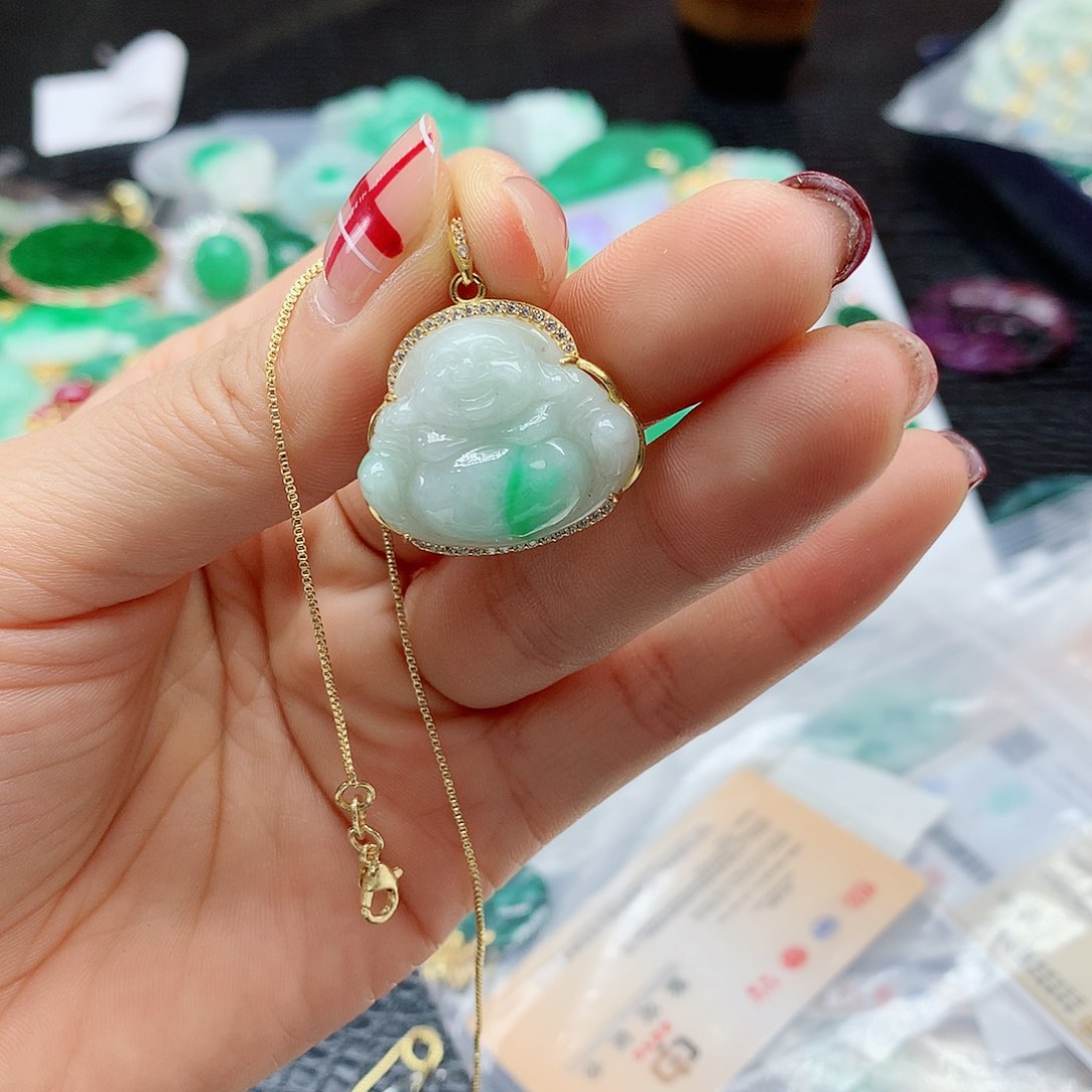 【闪购商品】翡翠吊坠(赠链)银S925镶嵌