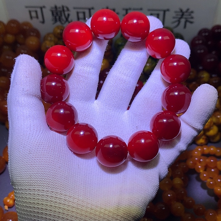 神***樂松木手串/手链1.8 帝王血龙木高冰透