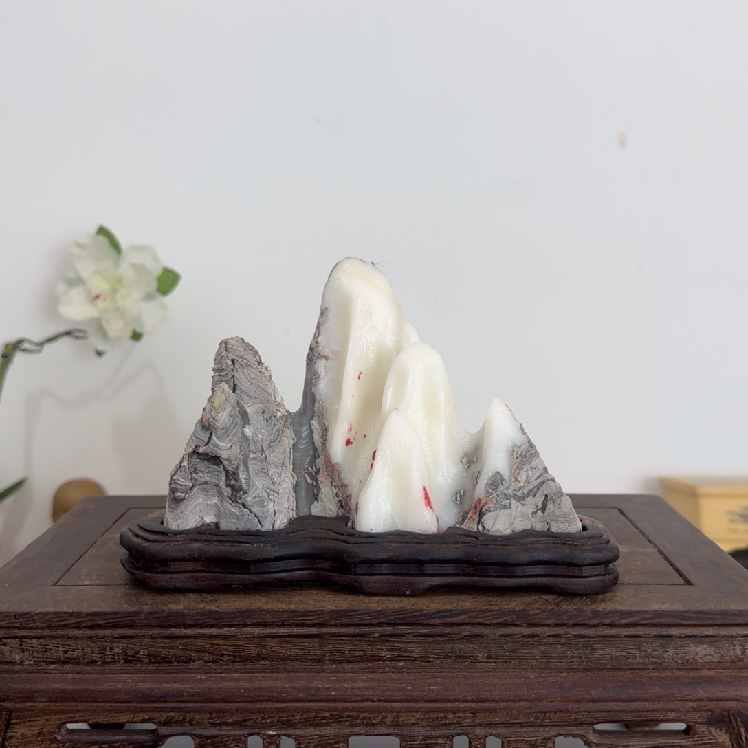 灵璧奇石白灵玉石