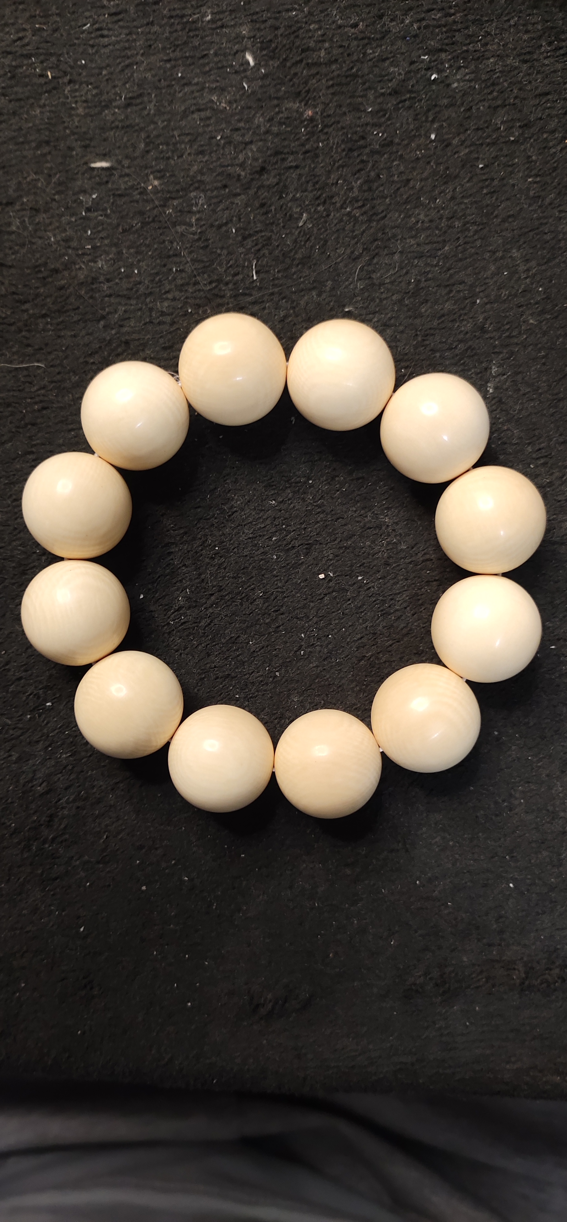 天然保真猛犸冰黄咖19单圈手串