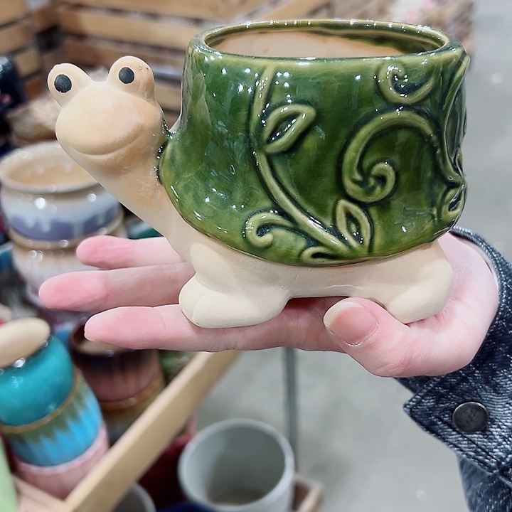 有孔.凑满10元发货多肉陶瓷花盆！