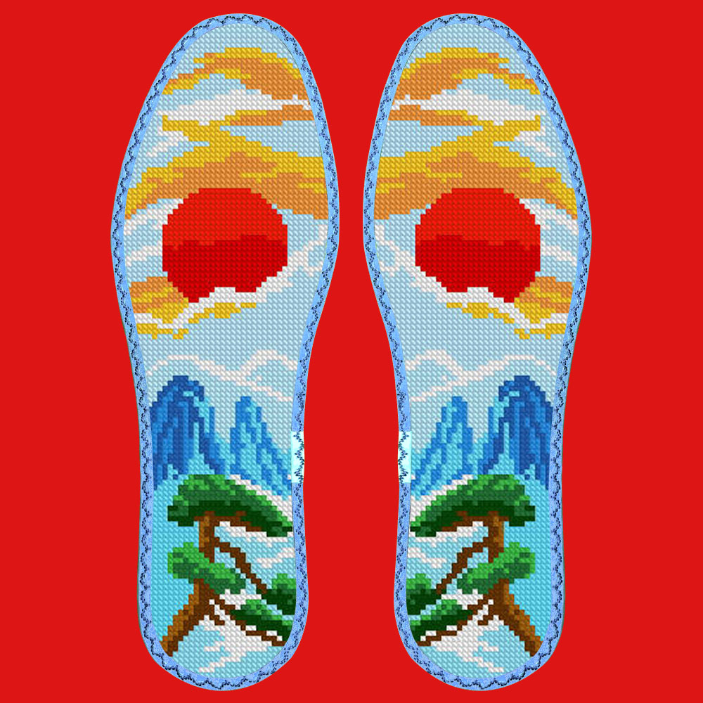 （8635)微瑕小格十字绣鞋垫套装现货现发（粉丝福利）