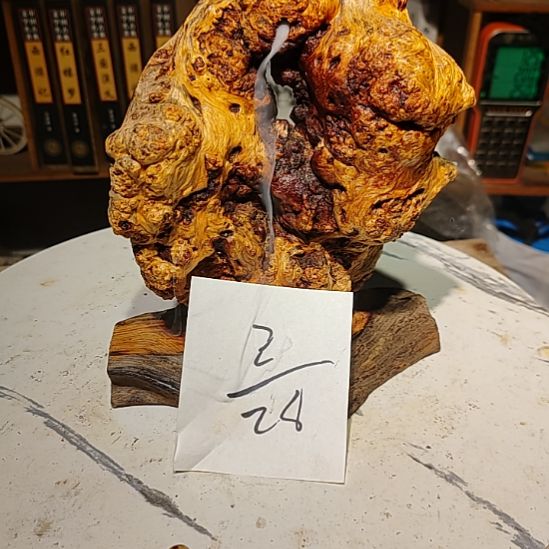 人***陈松木2北沉香琥珀木天然造型山水摆件