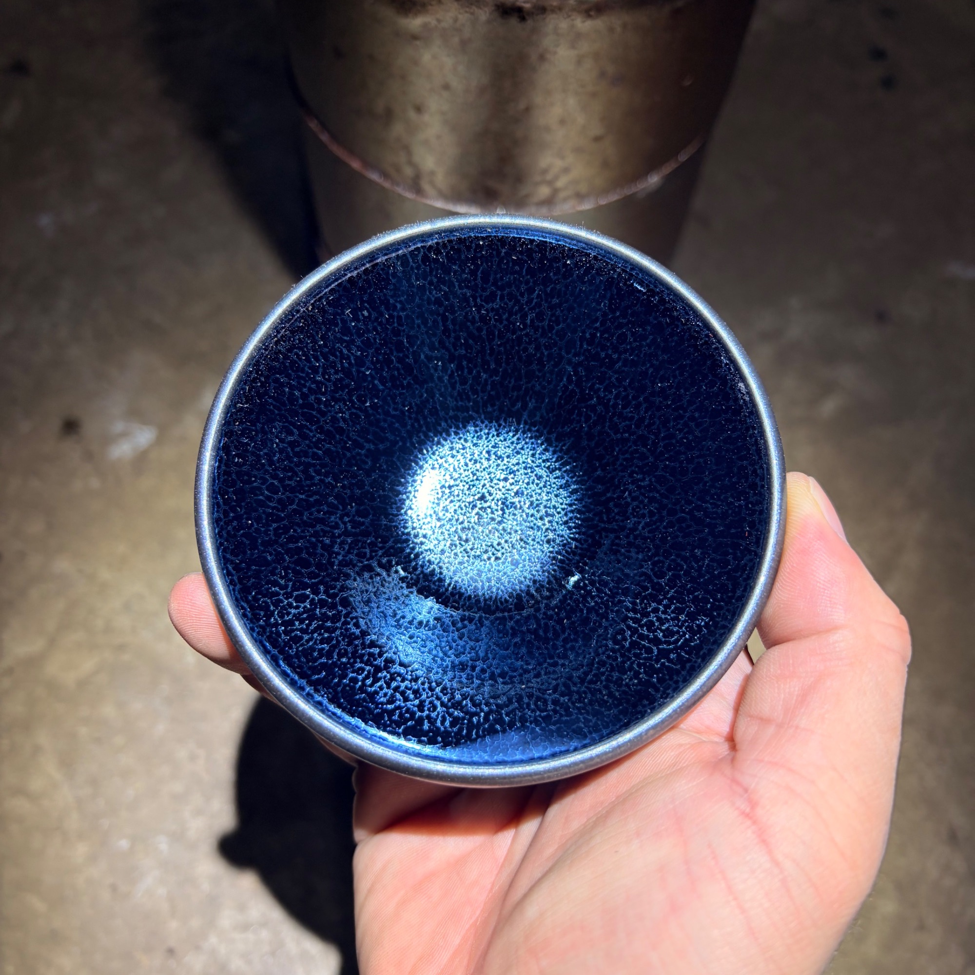 建窑建盏 蓝麒麟 高端茶器主人杯电烧