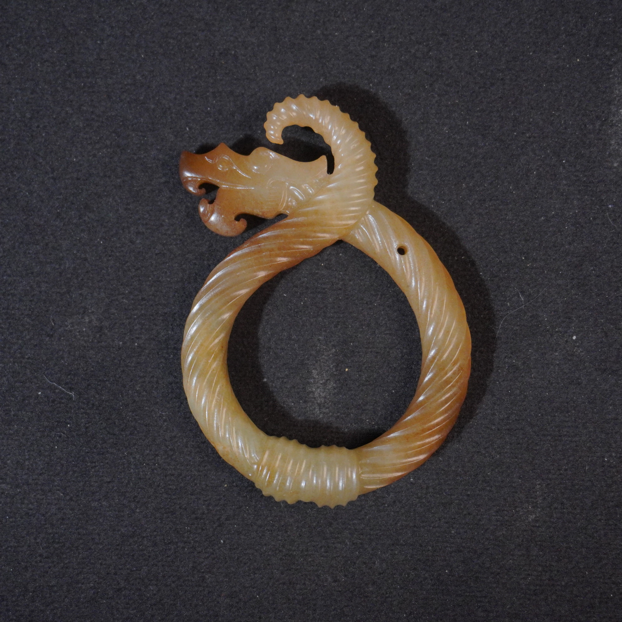 15MM9   明   和田玉龙纹挂件