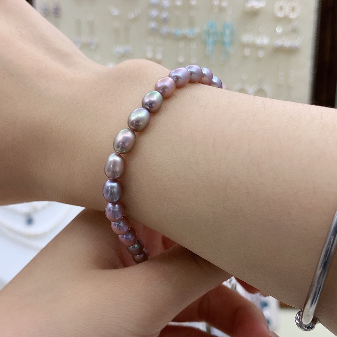 淡水珍珠耳饰银S925镶嵌