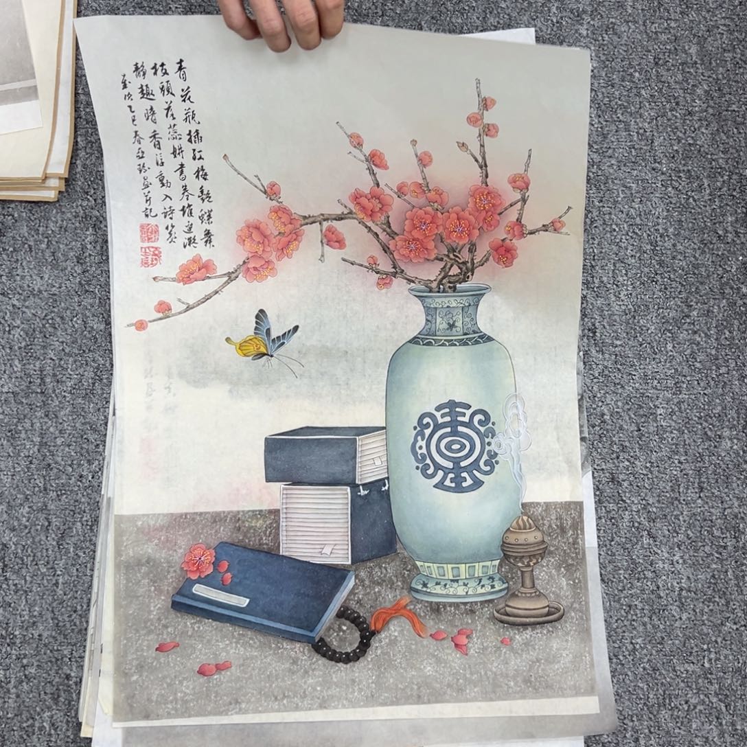 w***l国画纯手绘字画宣纸