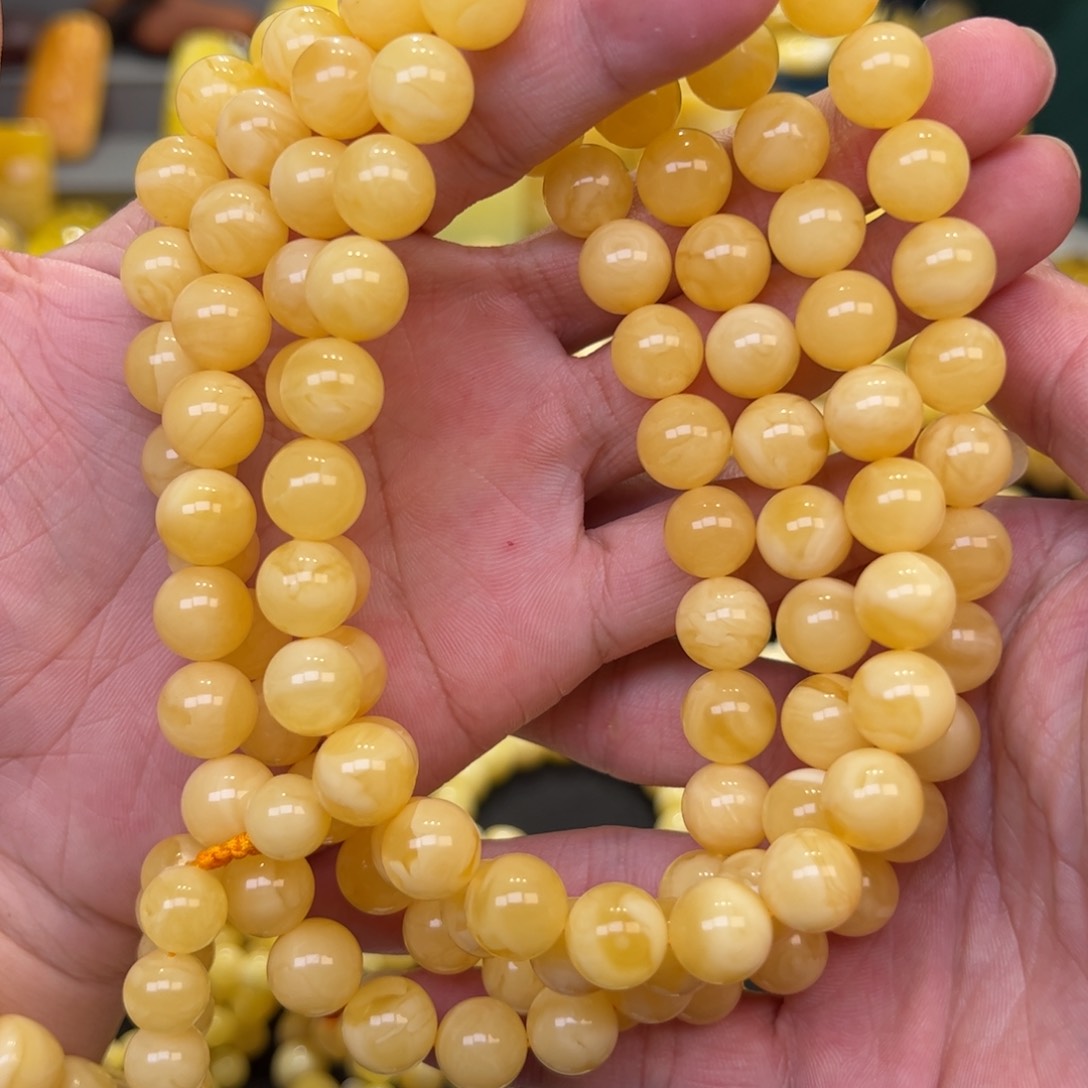 【闪购商品】琥珀珠宝奇石未镶嵌小****闹103.3g11mm