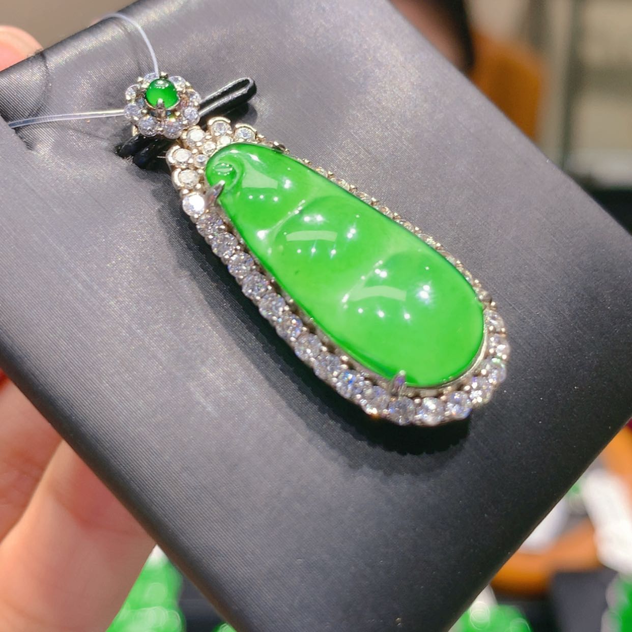 【闪购商品】翡翠颈饰银S925镶嵌7柒姐