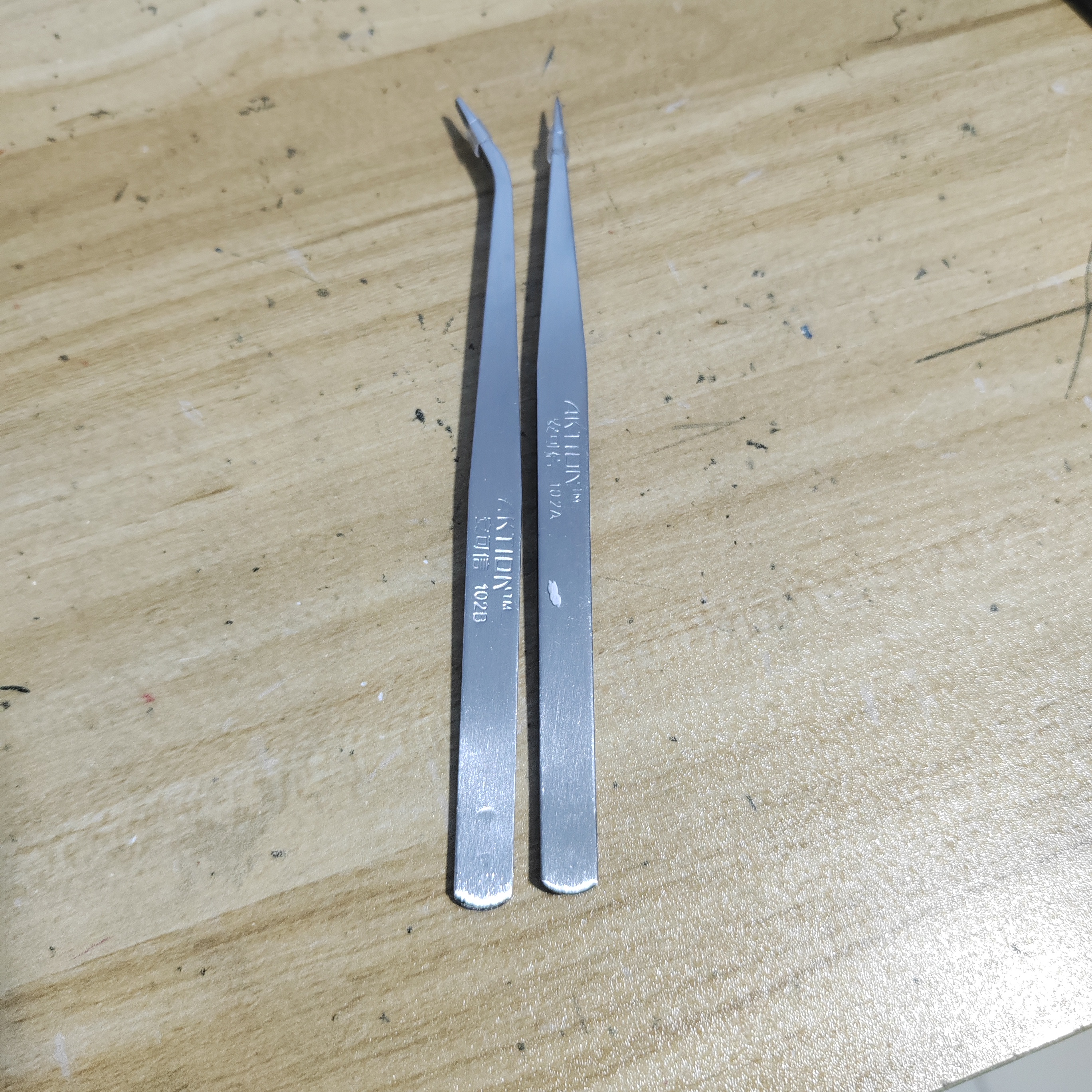 不锈钢防静电尖头弯头镊子工业缝纫维修穿线工具