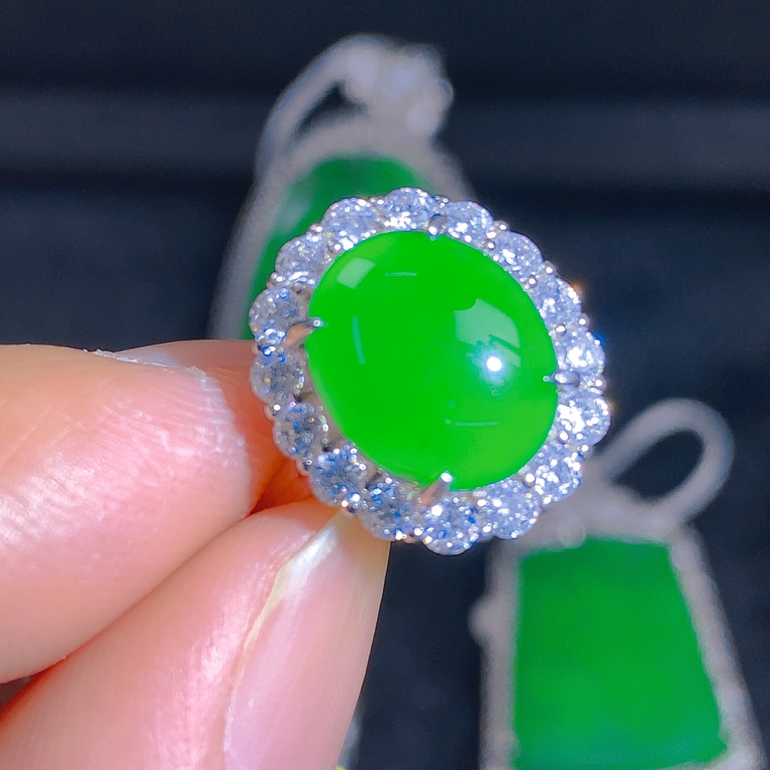 翡翠颈饰银S925镶嵌56866665568