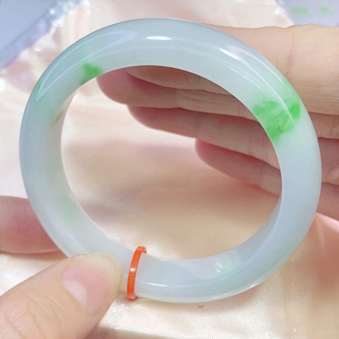 未镶嵌手镯翡翠53.3正圈捡漏强推