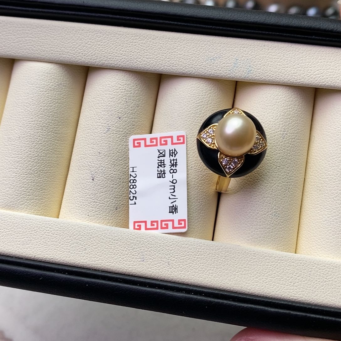 海水珍珠戒指银S925镶嵌