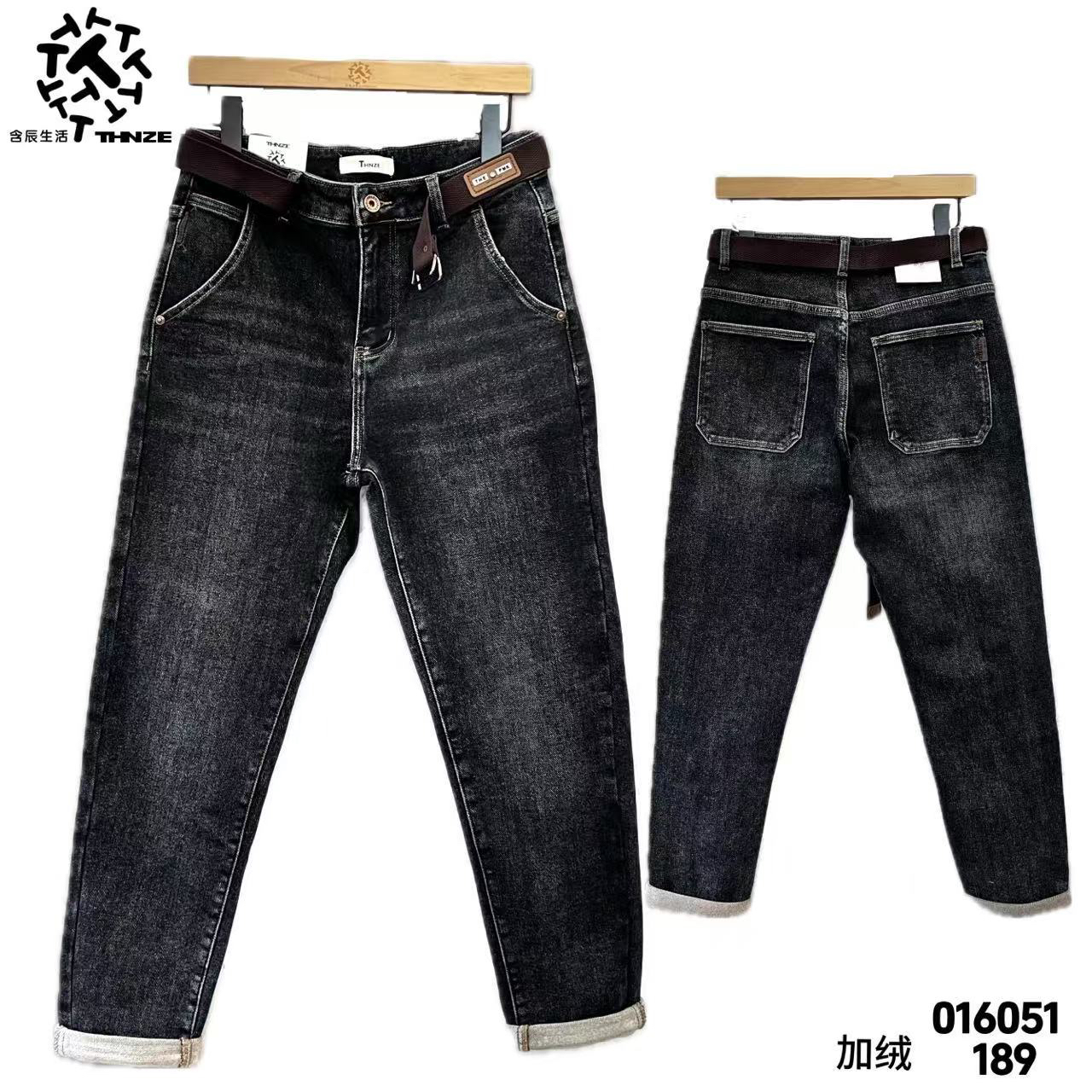 2025年含辰生活秋冬季加绒加厚男士牛仔裤百搭保暖长裤016051