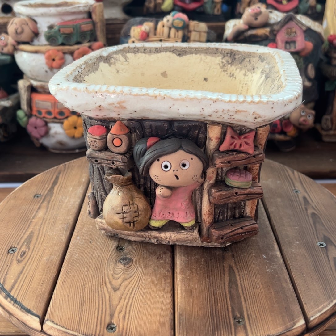 红陶嘻哈多肉花盆