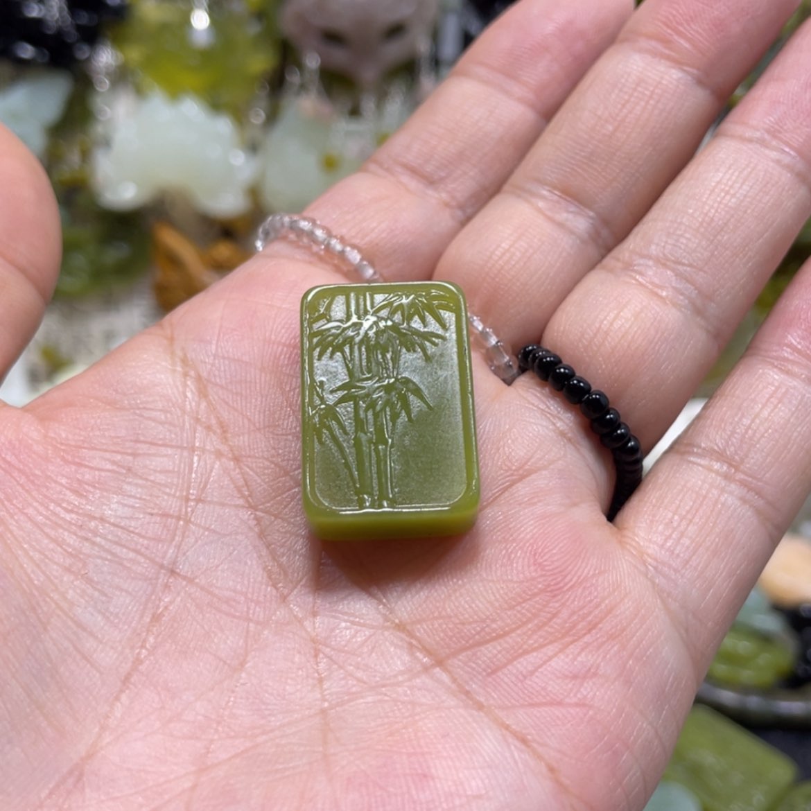 【闪购商品】岫玉颈饰未镶嵌65吊坠