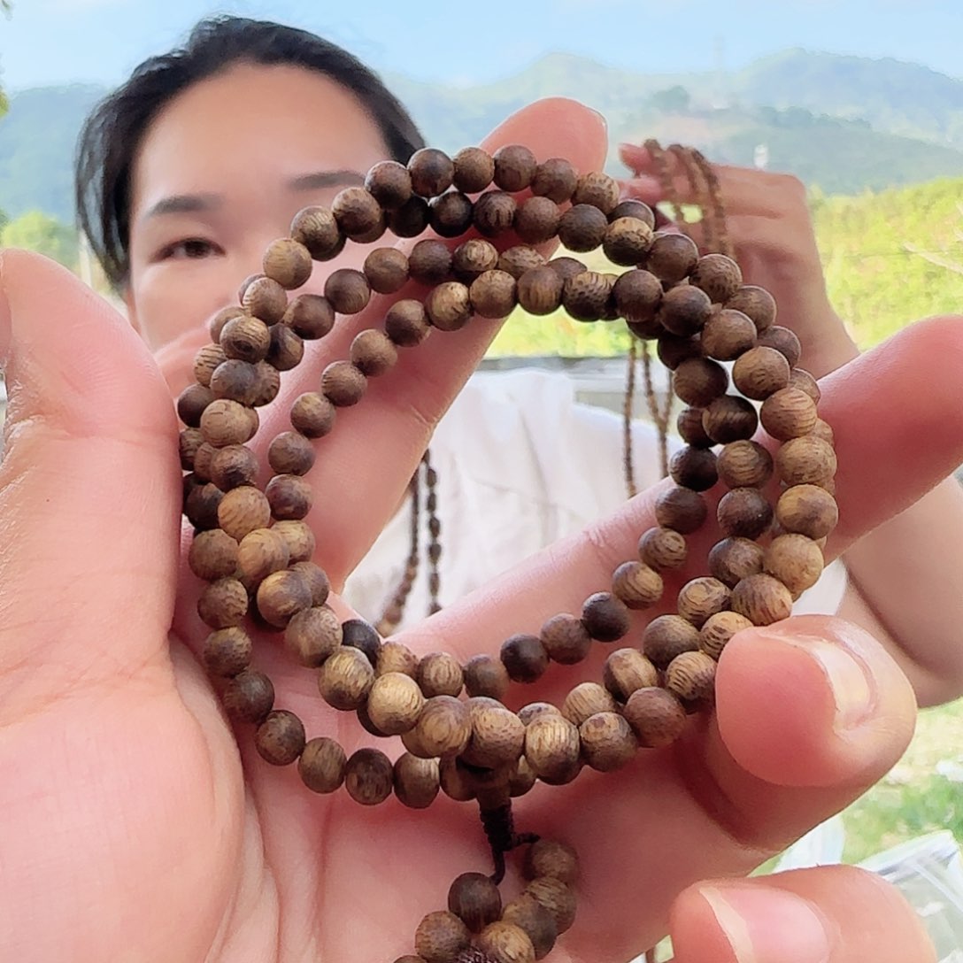 手串沉香圆珠手串单圈5mm7g多样性发一条