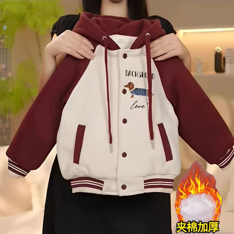 【秋冬装】女童外套春秋2025新款儿童洋气棒球服中大童加棉加厚衣服
