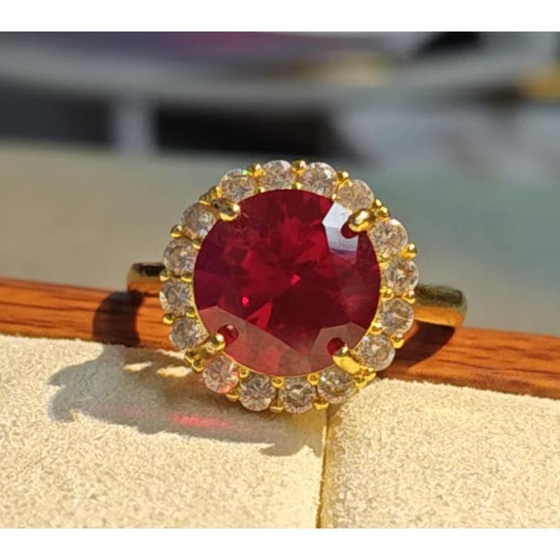 【ANNA严选】时尚精美高级精美红钻戒指A026-1