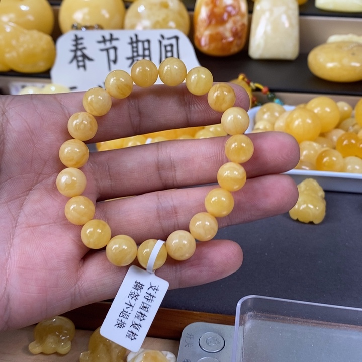 琥珀裸石未镶嵌手串10