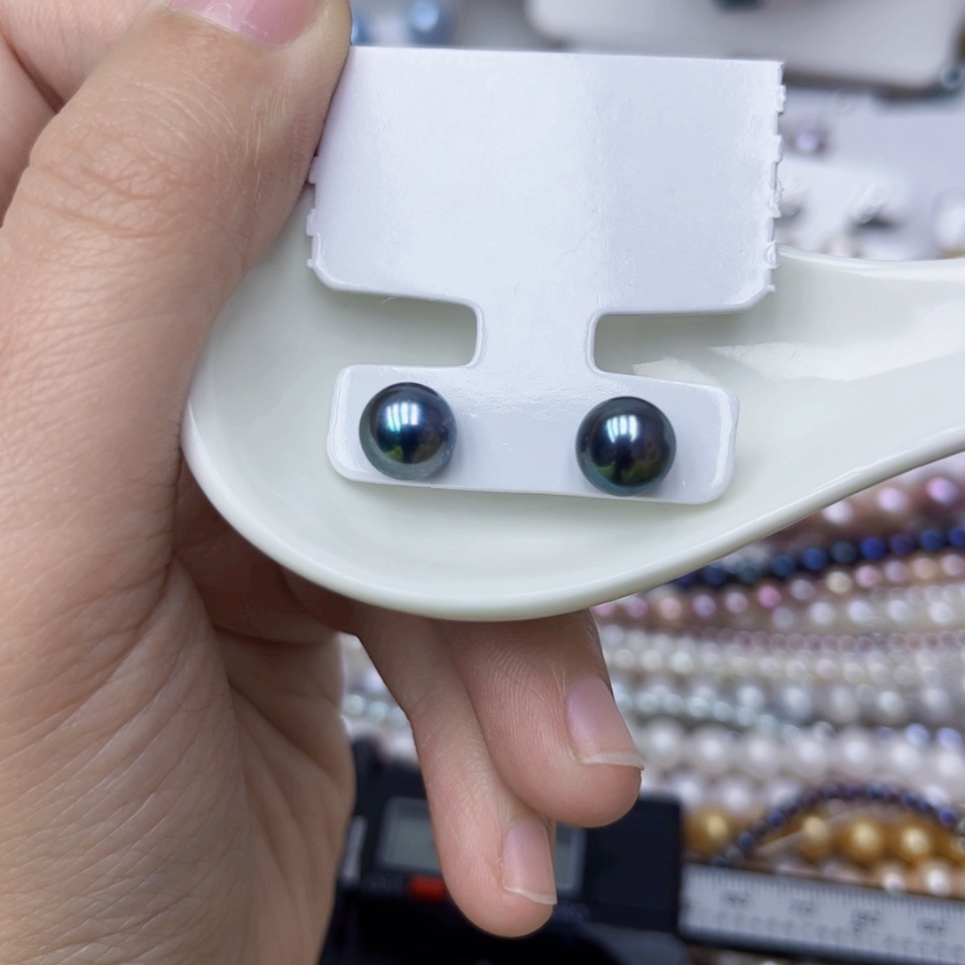 淡水珍珠耳饰银S925镶嵌