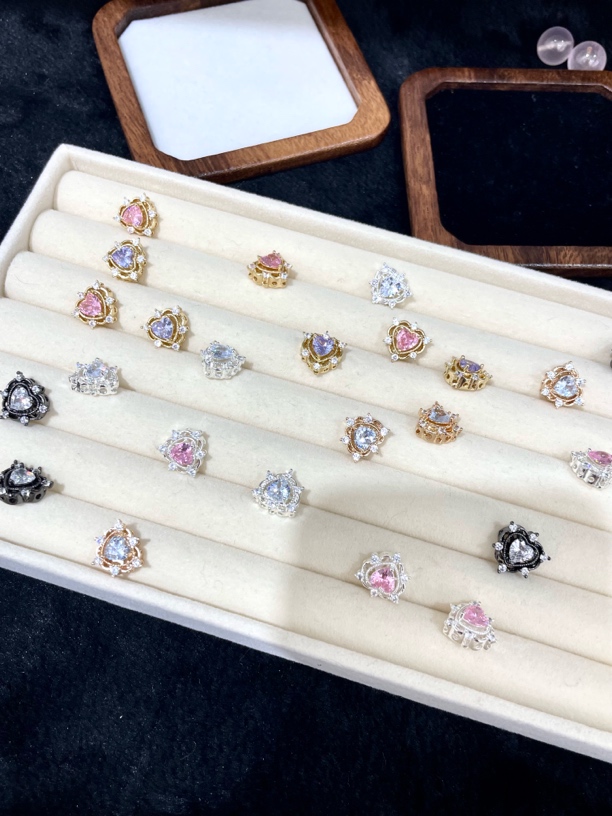 强保色爱心魔盒锆石水晶手作锆石隔片diy配件隔珠DIY饰品配件
