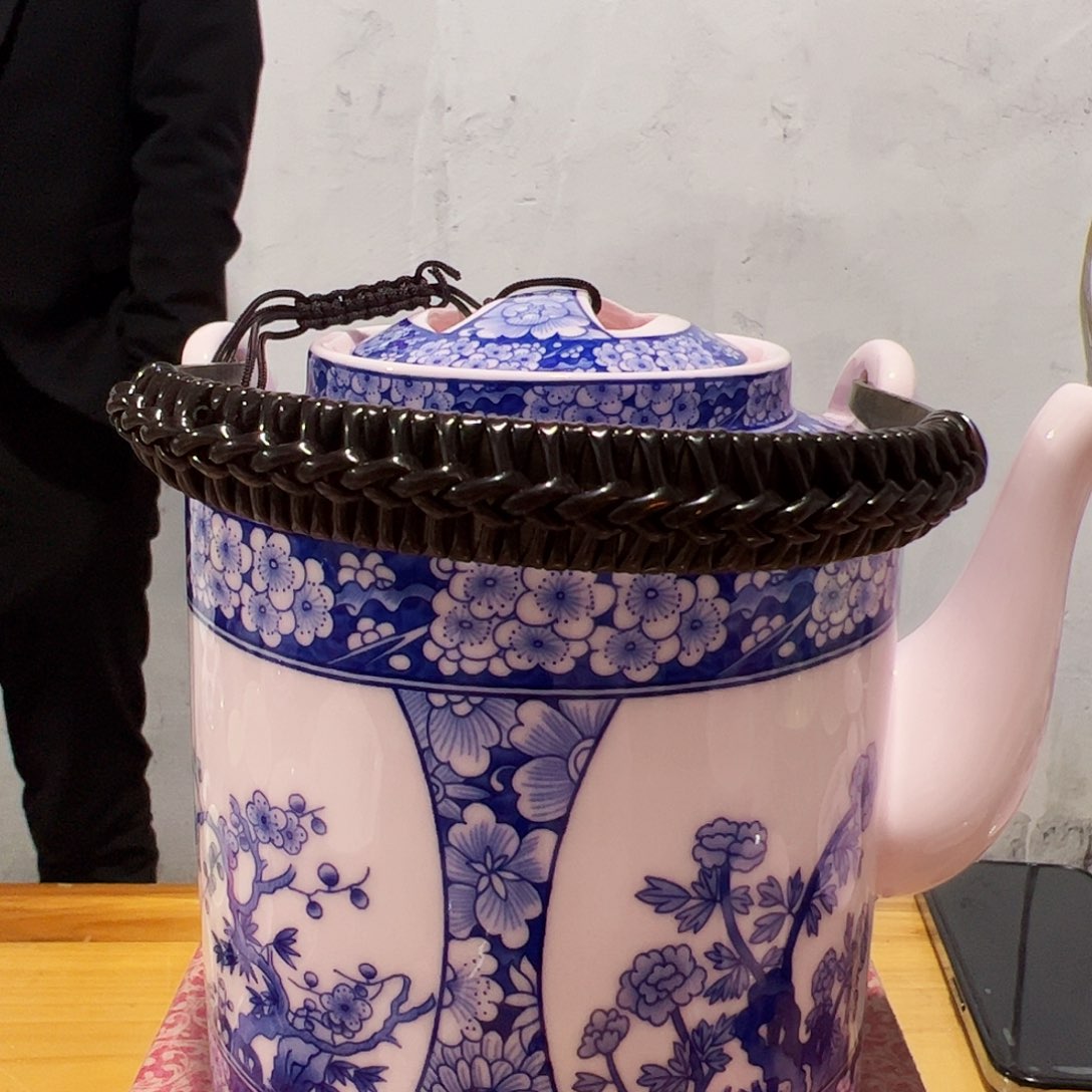 摆件陶景德镇红嘻嘻四季花茶壶