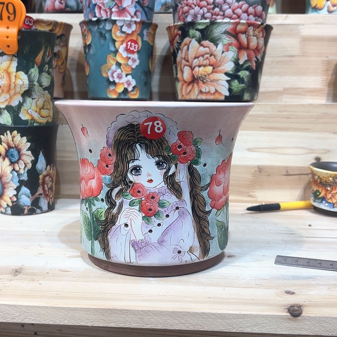 紫砂花盆手工花盆默认微瑕17/13