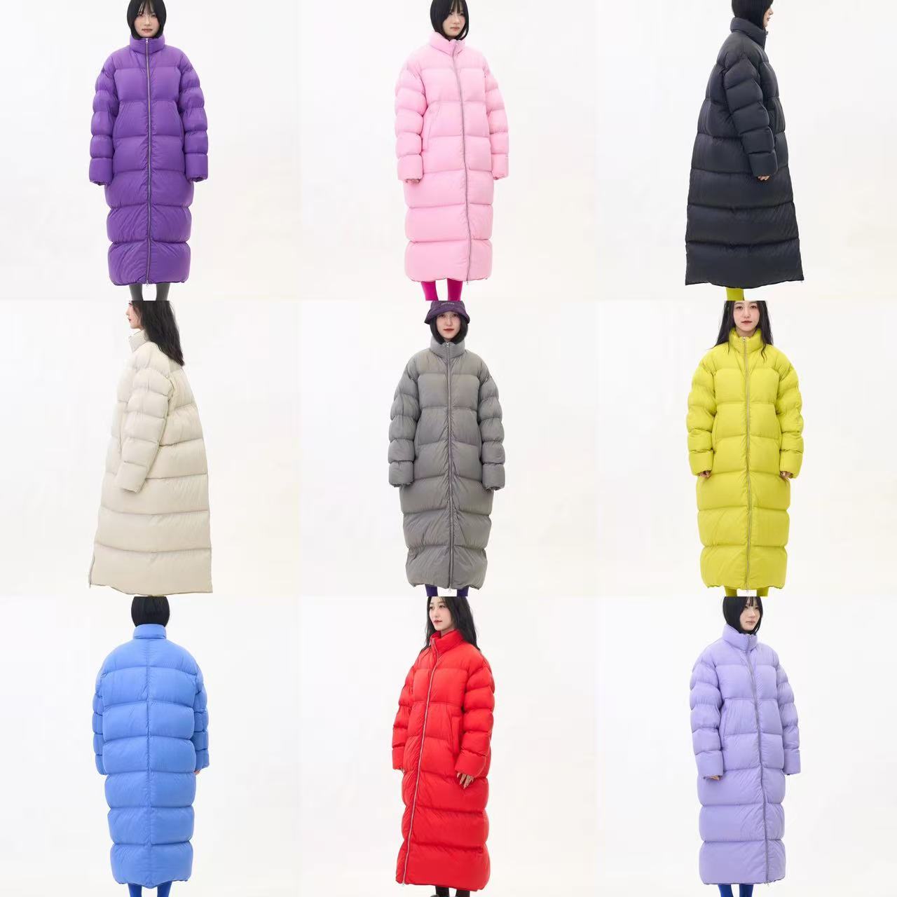 东东周超长款防风超轻保暖过膝90超轻白鹅绒服D0007