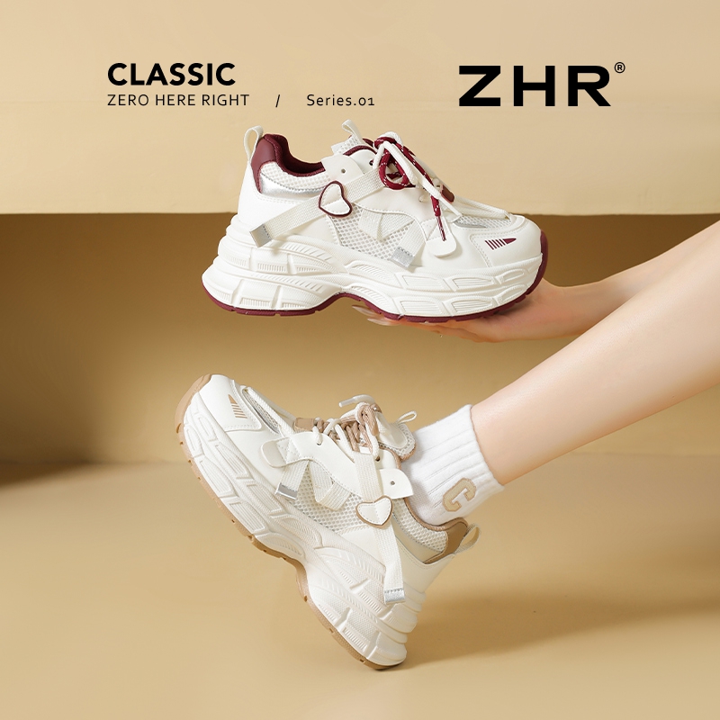 ZHR/则则厚底老爹鞋女秋季新网面增高百搭小个子运动休闲鞋KS165