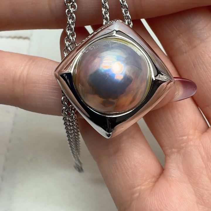 拼合珍珠（马贝珠）颈饰未镶嵌