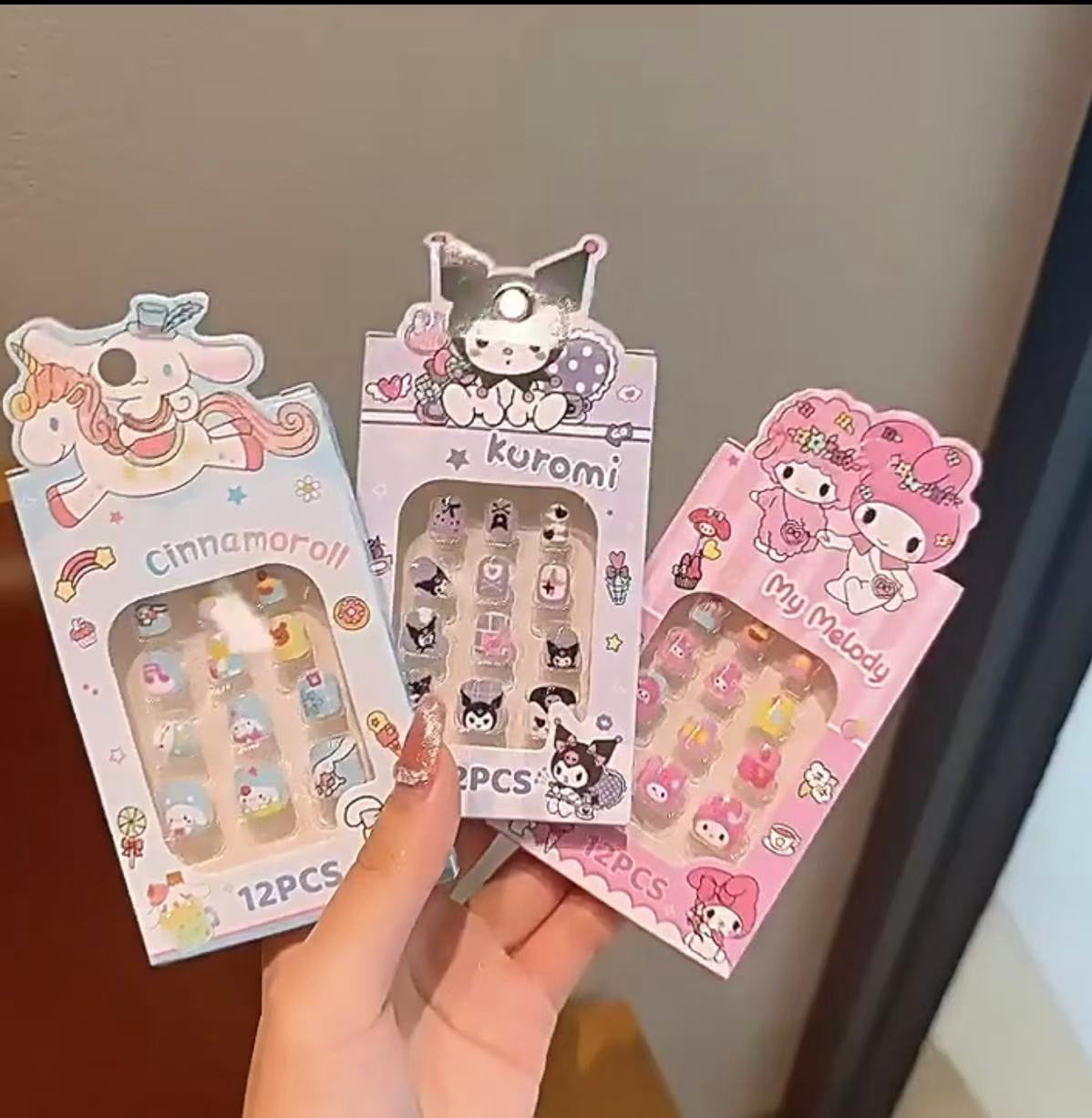 女童指甲贴可爱卡通穿戴甲