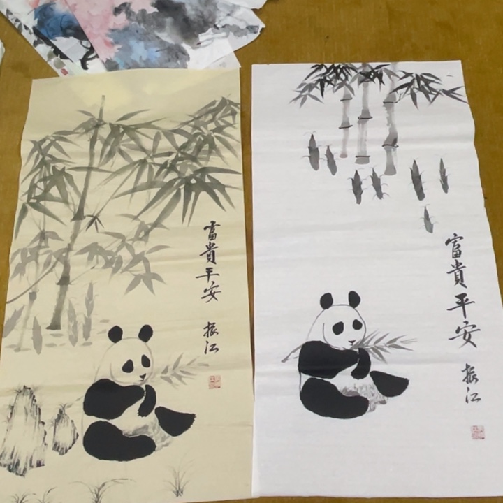 国画绘画作品吴老师66666三尺两张